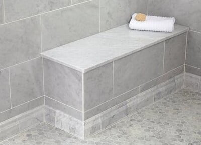 Shower with seat discount bench